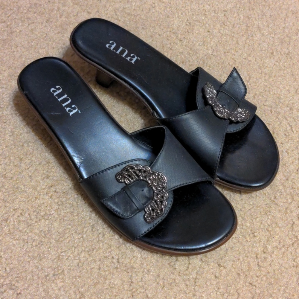 Black and brown a.n.a. slip-ons